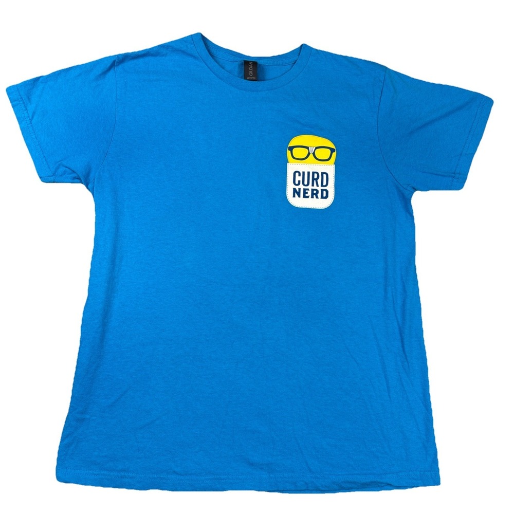 Culver's "Curd Nerd" T Shirt Blue - Unisex Size Medium